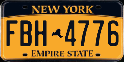NY license plate FBH4776