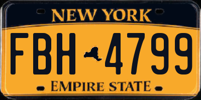 NY license plate FBH4799
