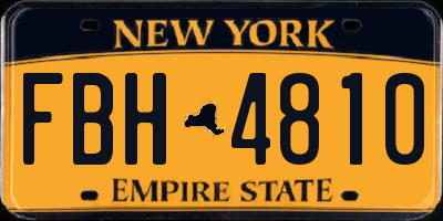 NY license plate FBH4810