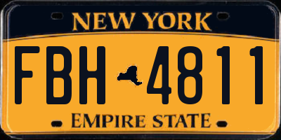 NY license plate FBH4811