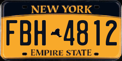 NY license plate FBH4812