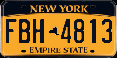 NY license plate FBH4813