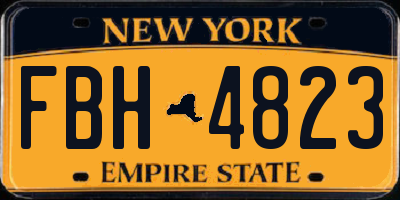 NY license plate FBH4823