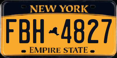 NY license plate FBH4827