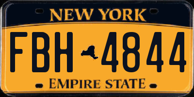 NY license plate FBH4844