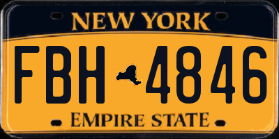 NY license plate FBH4846
