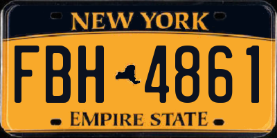 NY license plate FBH4861