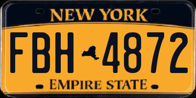 NY license plate FBH4872