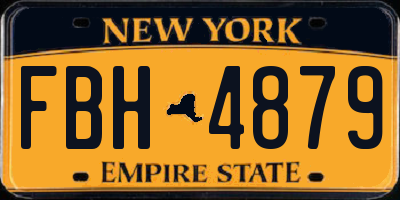 NY license plate FBH4879