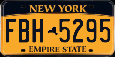 NY license plate FBH5295