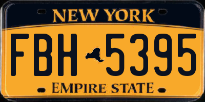 NY license plate FBH5395