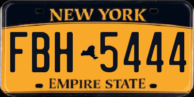 NY license plate FBH5444