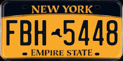 NY license plate FBH5448