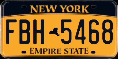 NY license plate FBH5468