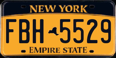 NY license plate FBH5529