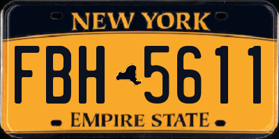 NY license plate FBH5611