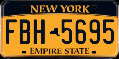 NY license plate FBH5695