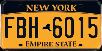 NY license plate FBH6015