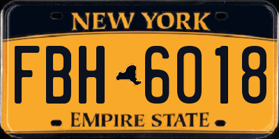 NY license plate FBH6018