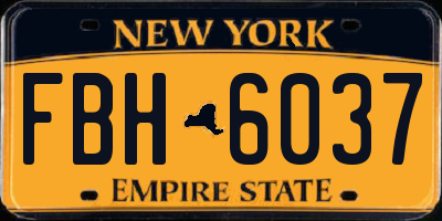 NY license plate FBH6037