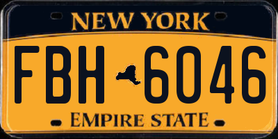 NY license plate FBH6046