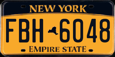 NY license plate FBH6048
