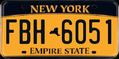 NY license plate FBH6051