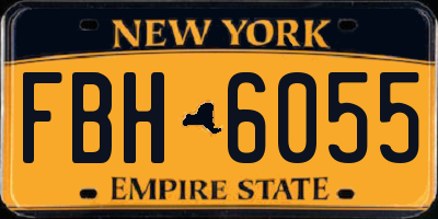 NY license plate FBH6055