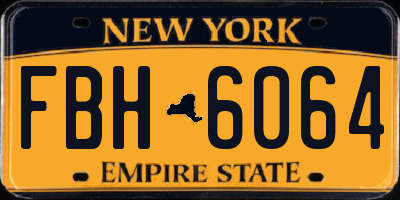 NY license plate FBH6064