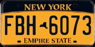 NY license plate FBH6073