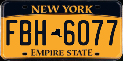 NY license plate FBH6077