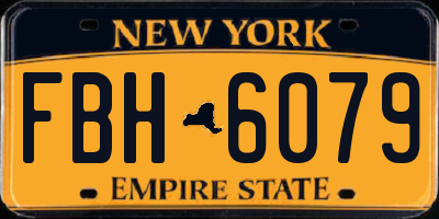 NY license plate FBH6079