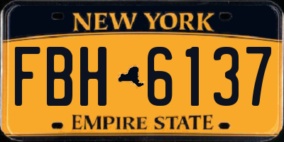 NY license plate FBH6137