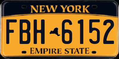 NY license plate FBH6152