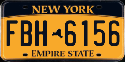NY license plate FBH6156