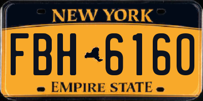 NY license plate FBH6160