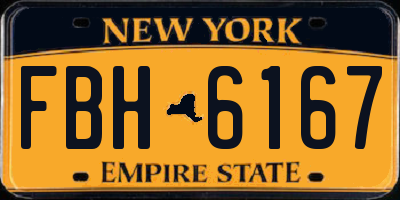 NY license plate FBH6167