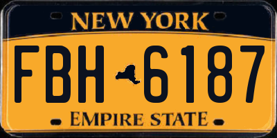 NY license plate FBH6187
