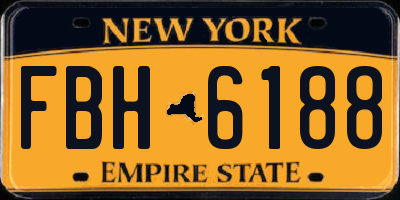 NY license plate FBH6188