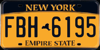 NY license plate FBH6195