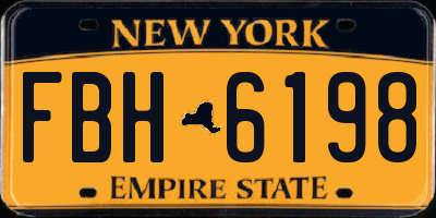 NY license plate FBH6198