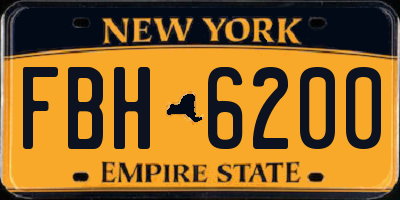 NY license plate FBH6200