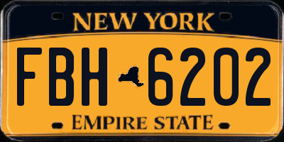 NY license plate FBH6202