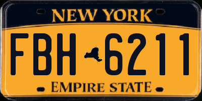 NY license plate FBH6211