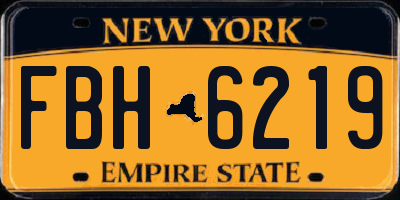 NY license plate FBH6219