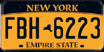 NY license plate FBH6223