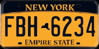 NY license plate FBH6234