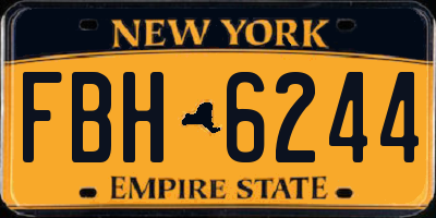 NY license plate FBH6244
