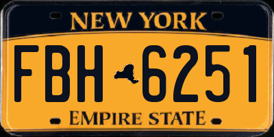 NY license plate FBH6251