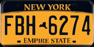 NY license plate FBH6274